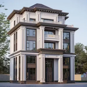 现代感入户门厅设计别墅效果图