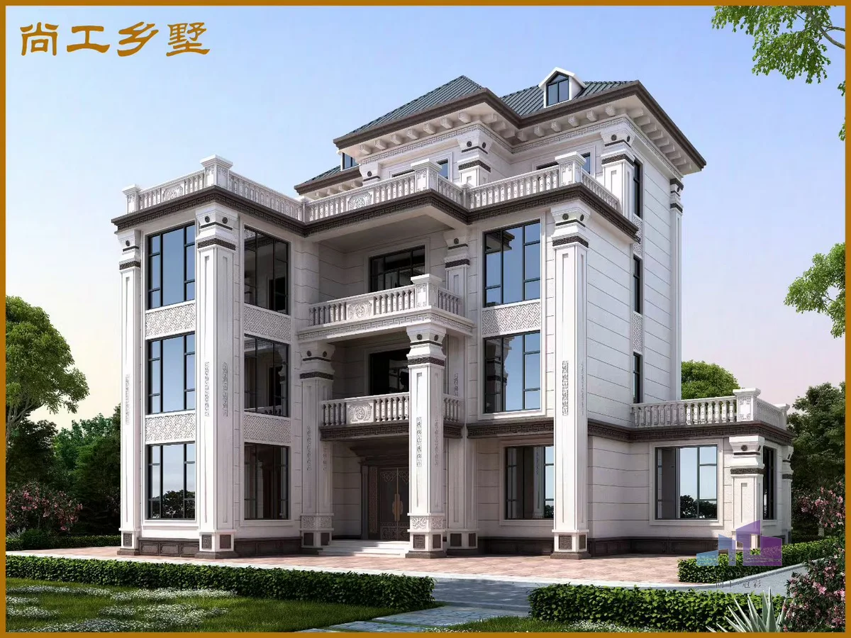 福建高端别墅设计：三层法式风格效果