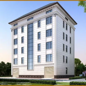 福建纯白现代风格农村别墅外观图