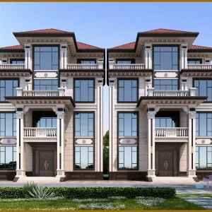 福建两兄弟双拼欧式别墅自建房效果图