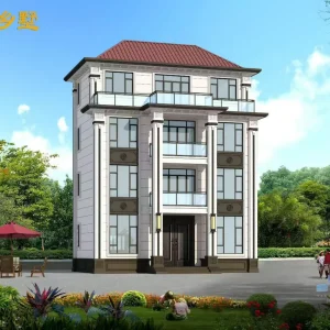 福建标准三层半自建房外立面设计